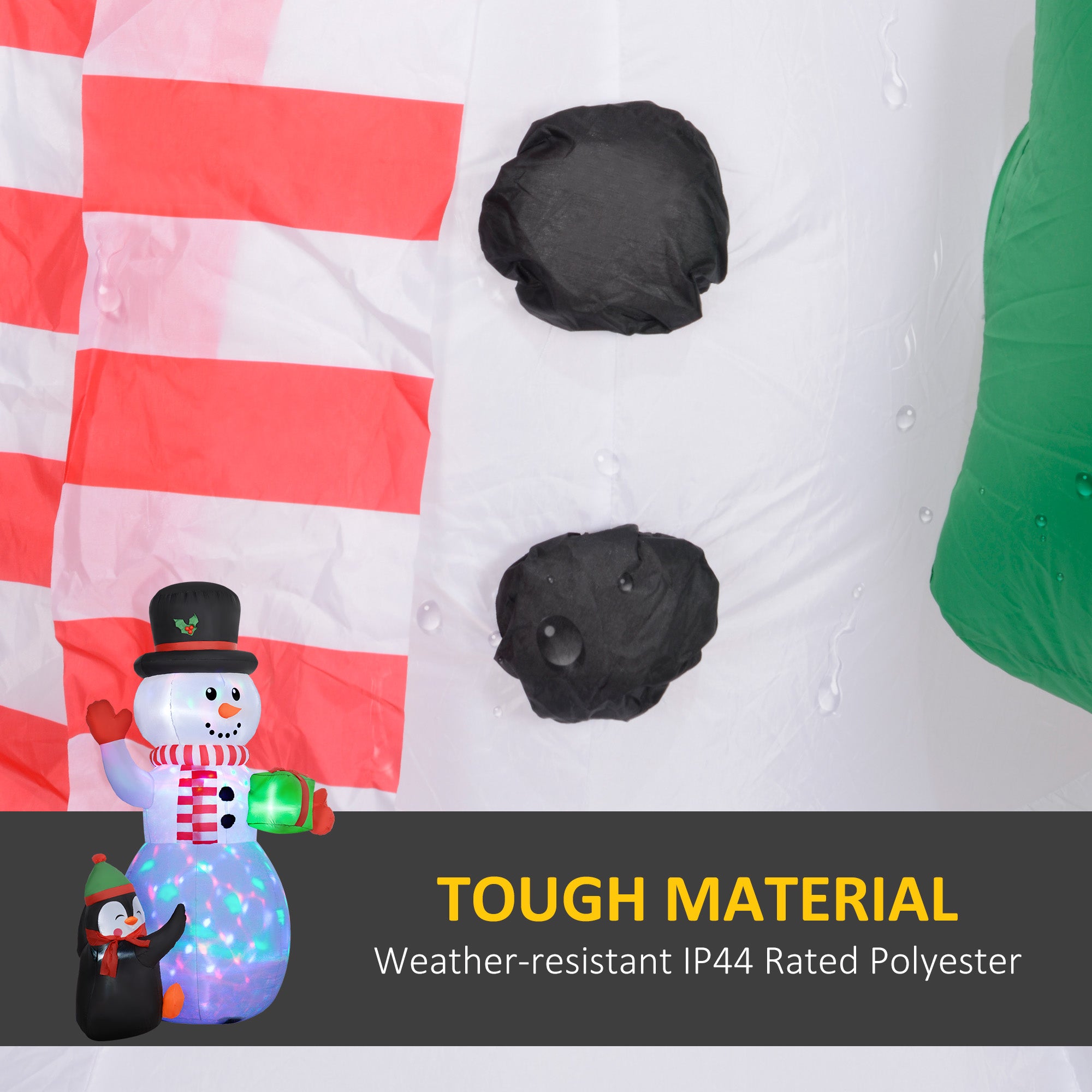8ft Inflatable Christmas Snowman, with Accessories
