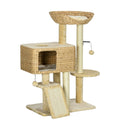 95cm Cat Tree Tower for Indoor Cats, with Scratching Post, Cat House, Toy Ball, Platform - Beige