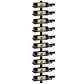 10-Tier Wall Mount Steel Wine Rack for 10 Bottles - Black