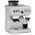 15 Bar Coffee Machine with Adjustable Grind, Steamer & Accessories - Silver