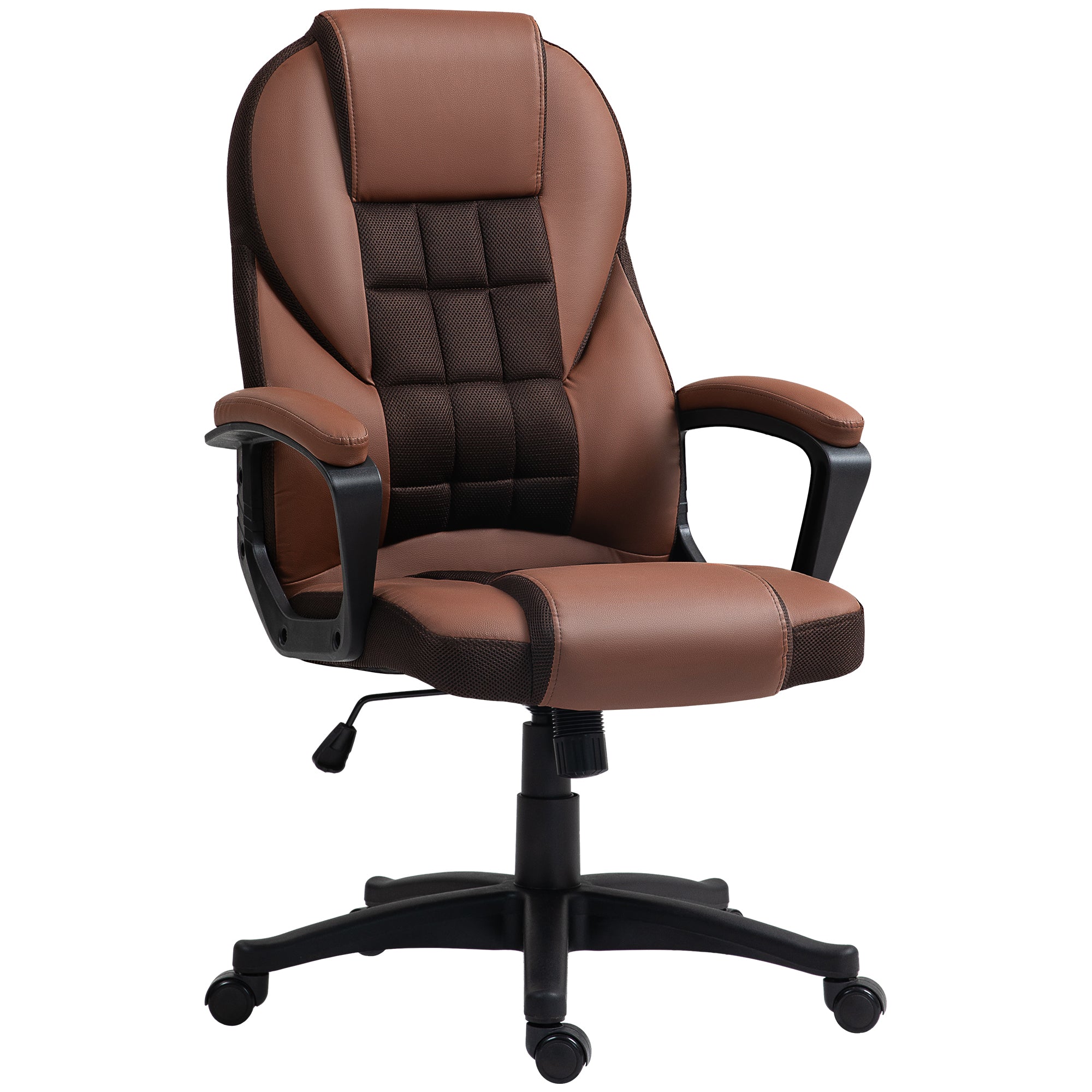 Faux Leather Office Chair - Brown