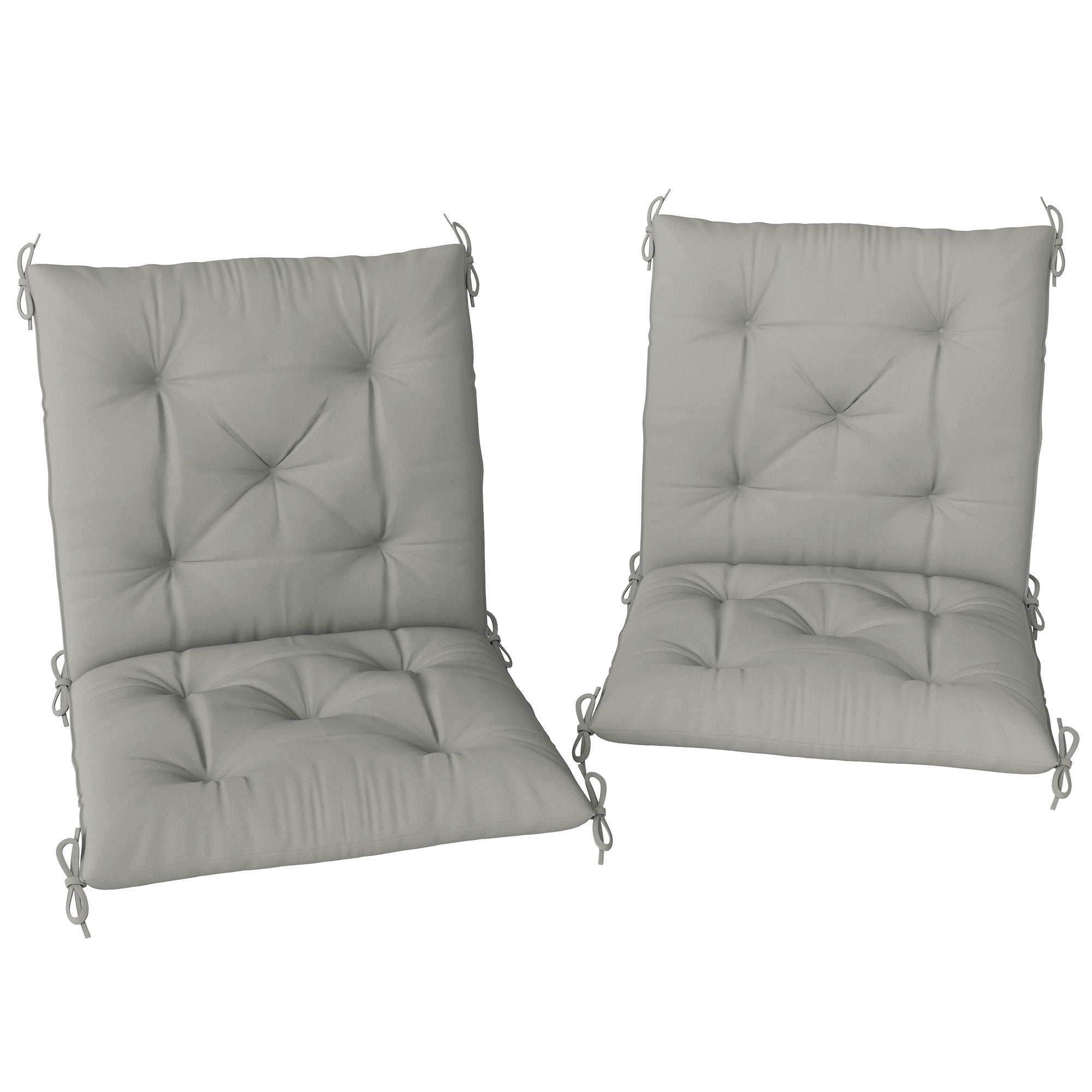 Set of Two Outdoor Seat Cushions - Light Grey