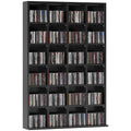 CD Storage Unit with 24 Cubes and Adjustable Shelves 89 x 130.5 cm - Black