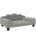 Elevated Dog Sofa Bed, Breathable Pet Sofa with Backrest and Armrest for Small Dogs, Grey