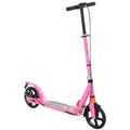 Kids Scooter with Adjustable Handlebar, Dual Brake, 200mm Wheels, ABEC-7 Bearings - Pink