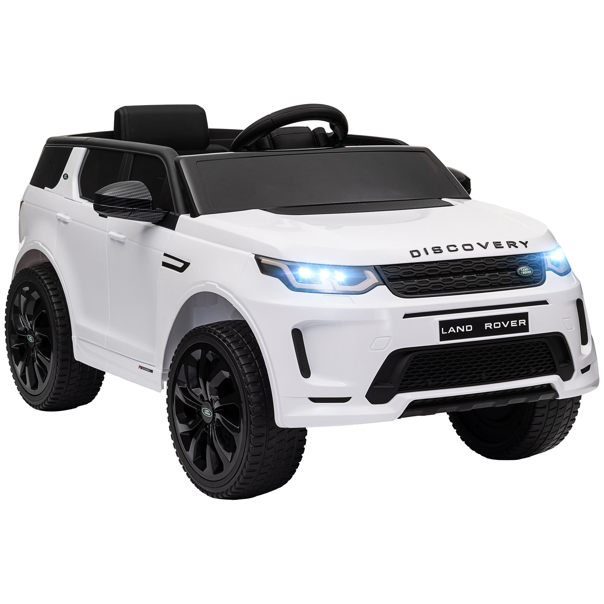 Land Rover Discovery Sport Licensed 12V Kids Ride on Car w/ Remote Control, Lights Music Horn, for 3-6 Years White