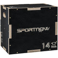 Multi-Faceted Jump Box, Wooden Step Up Box, for Home, Gym, Exercise, Black
