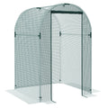 Mini Polytunnel Greenhouse 120 x 120cm with Zipped Door - Green