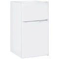 88L Under Counter Fridge Freezer, Small Refrigerator with 5-Setting, 3 Star Freezer Rating, White