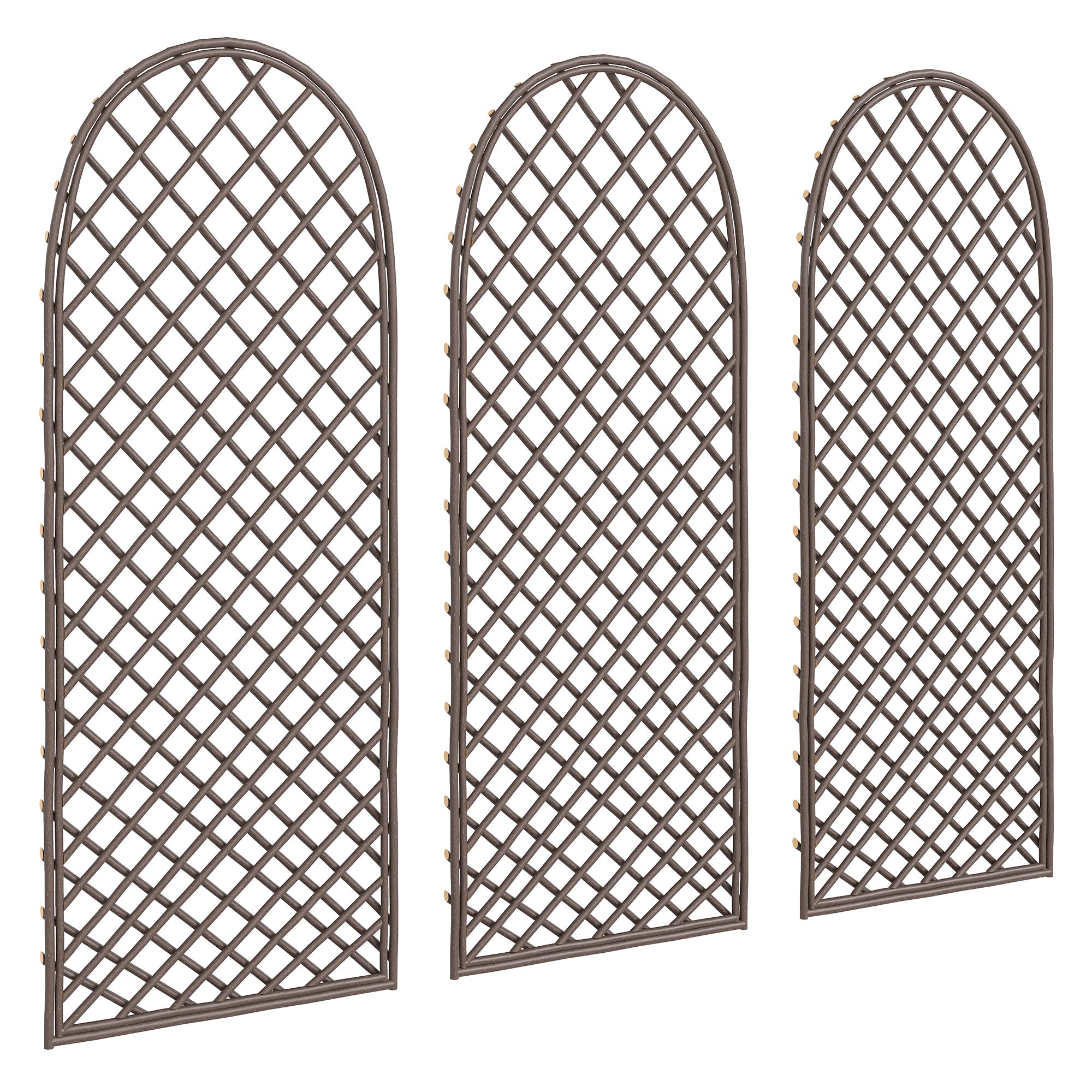Garden Trellis, Decorative Trellis Panels for Climbing Outdoor Plants, Vegetables, Vines, Flowers, Natural Wood Finish