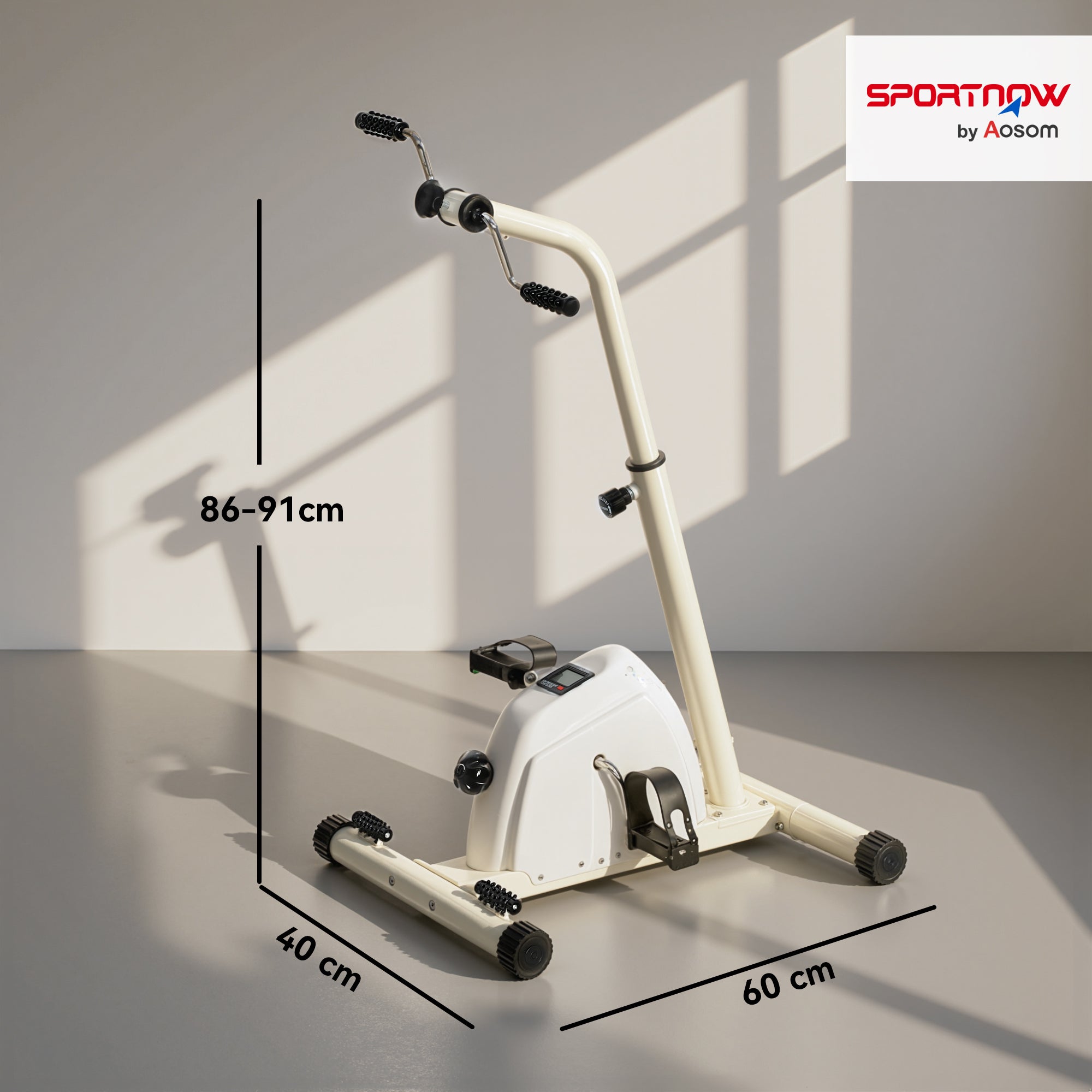 Seated Pedal Exerciser with Dual Massage and Adjustable Height