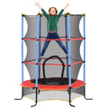 Kids Trampoline with Safety Net for Ages 3-10 Years - Blue, Red & Black
