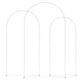 Wedding Arch Frame Set, Metal Balloon Arch Stand Set, Balloon Arch Stand Set for Birthday Party, 2.2, 2, 1.8 m White