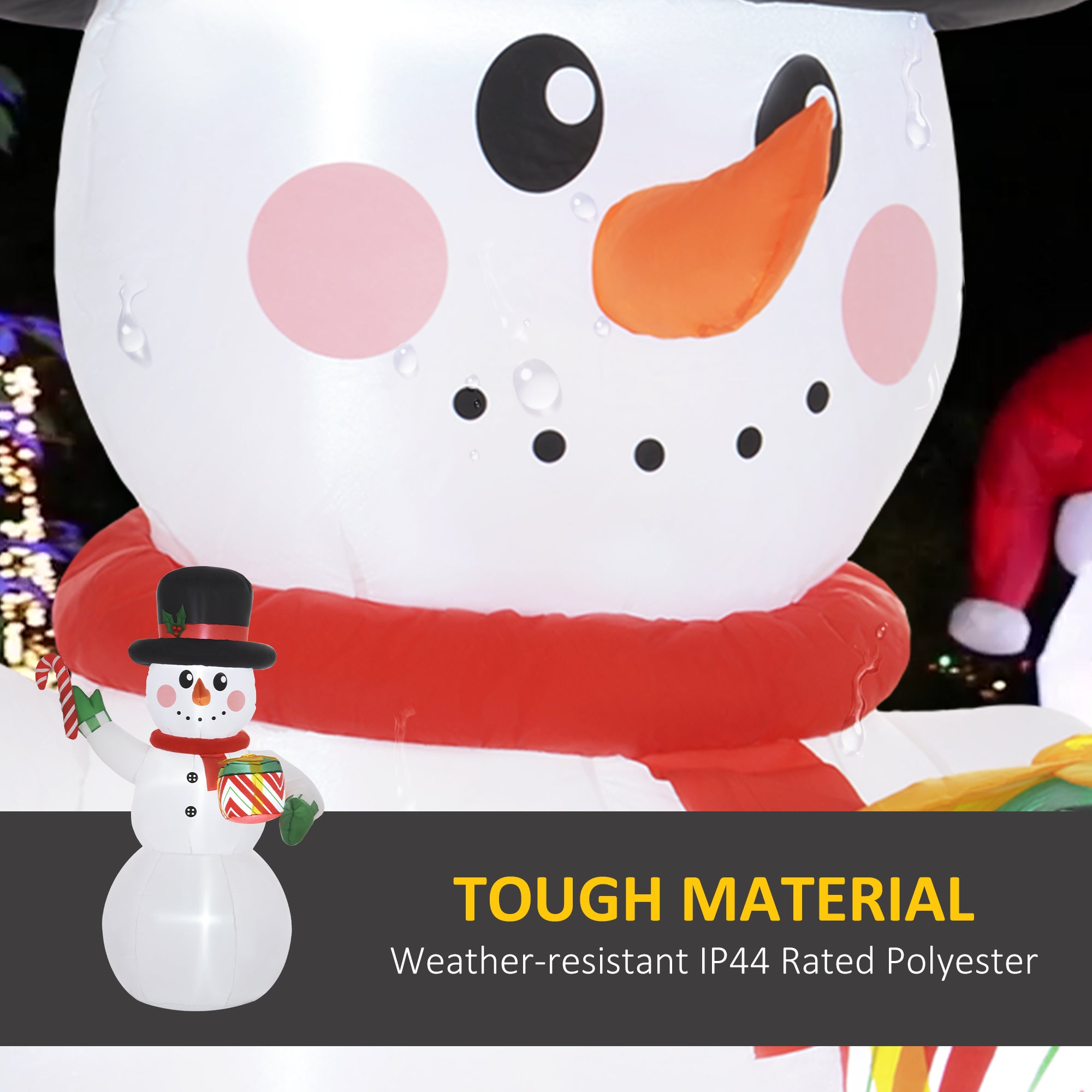 6ft Inflatable Christmas Snowman, with Accessories