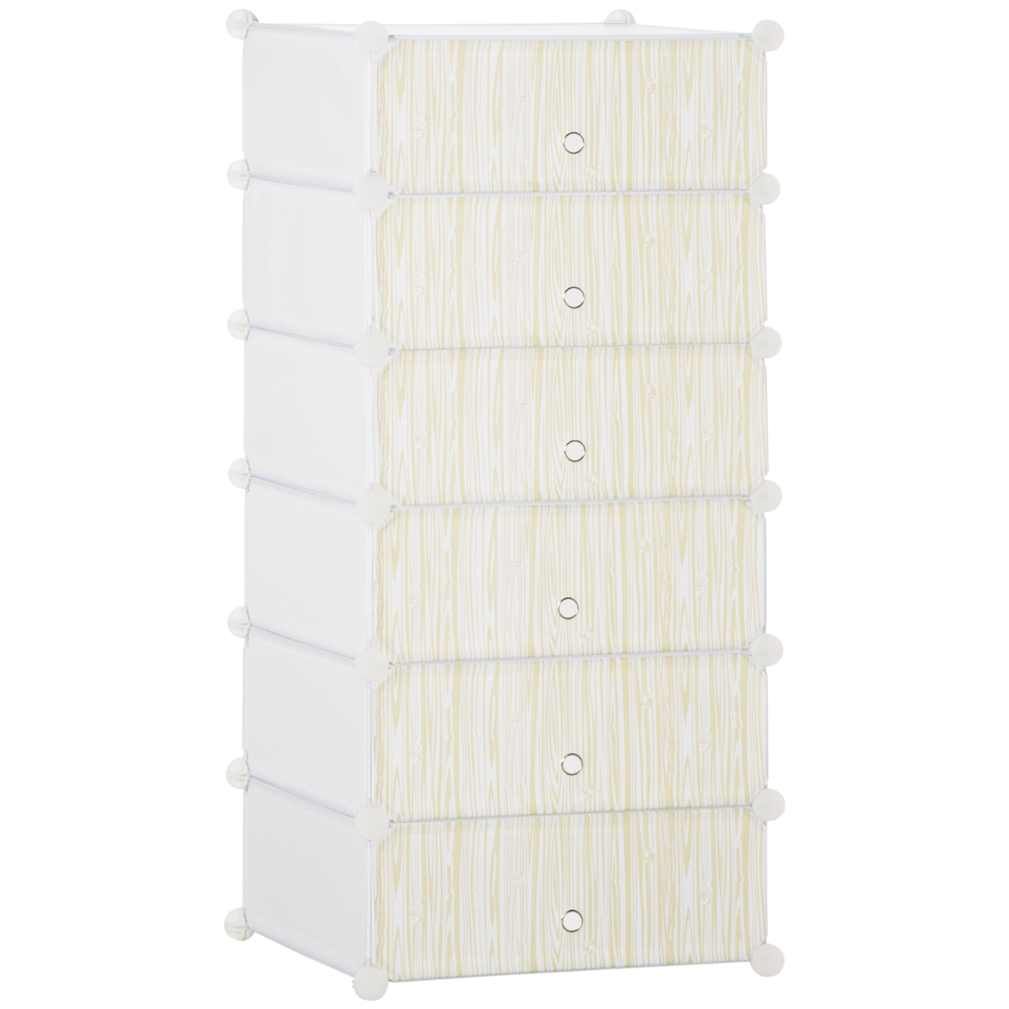 Six Cube Modular Storage Storage Unit - White