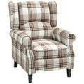 160° Reclining Armchair with Footrest - Brown