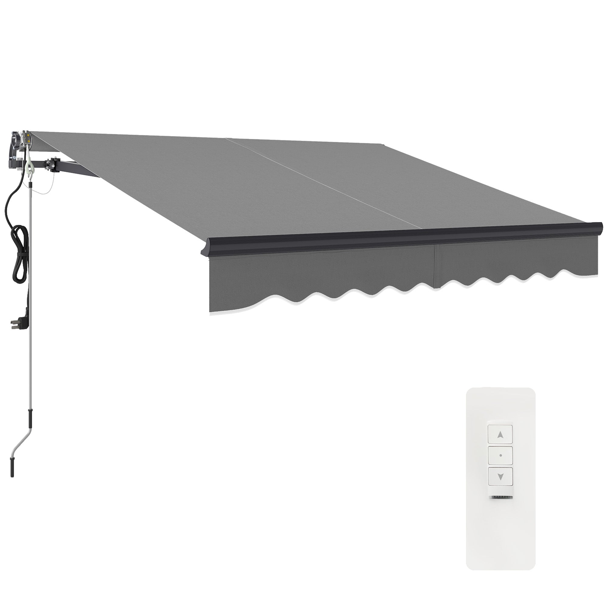 2.5 x 2m Electric Retractable Awning Set - Dark Grey UV30+ Canopy