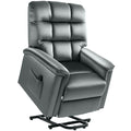 Electric Lift Recliner Chair with Remote Control and USB Port - Dark Grey Velvet-Feel