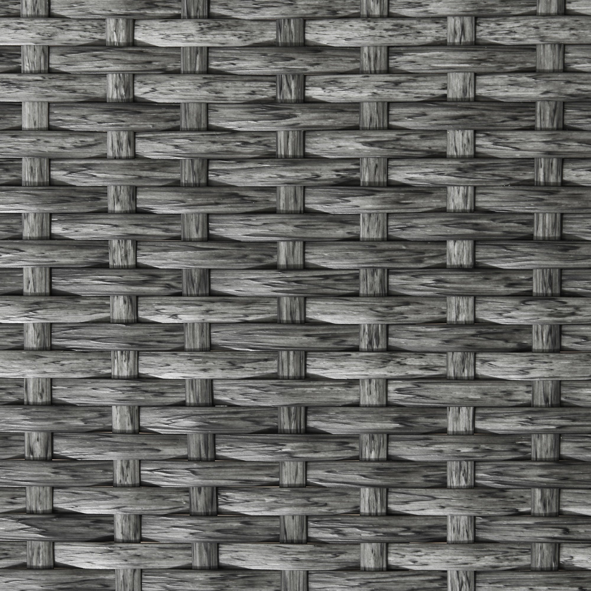 3 Pieces Rattan Bistro Set, Wicker Folding Garden Furniture Set with Round Coffee Table and Chairs for Outdoor, Patio, Balcony, Grey