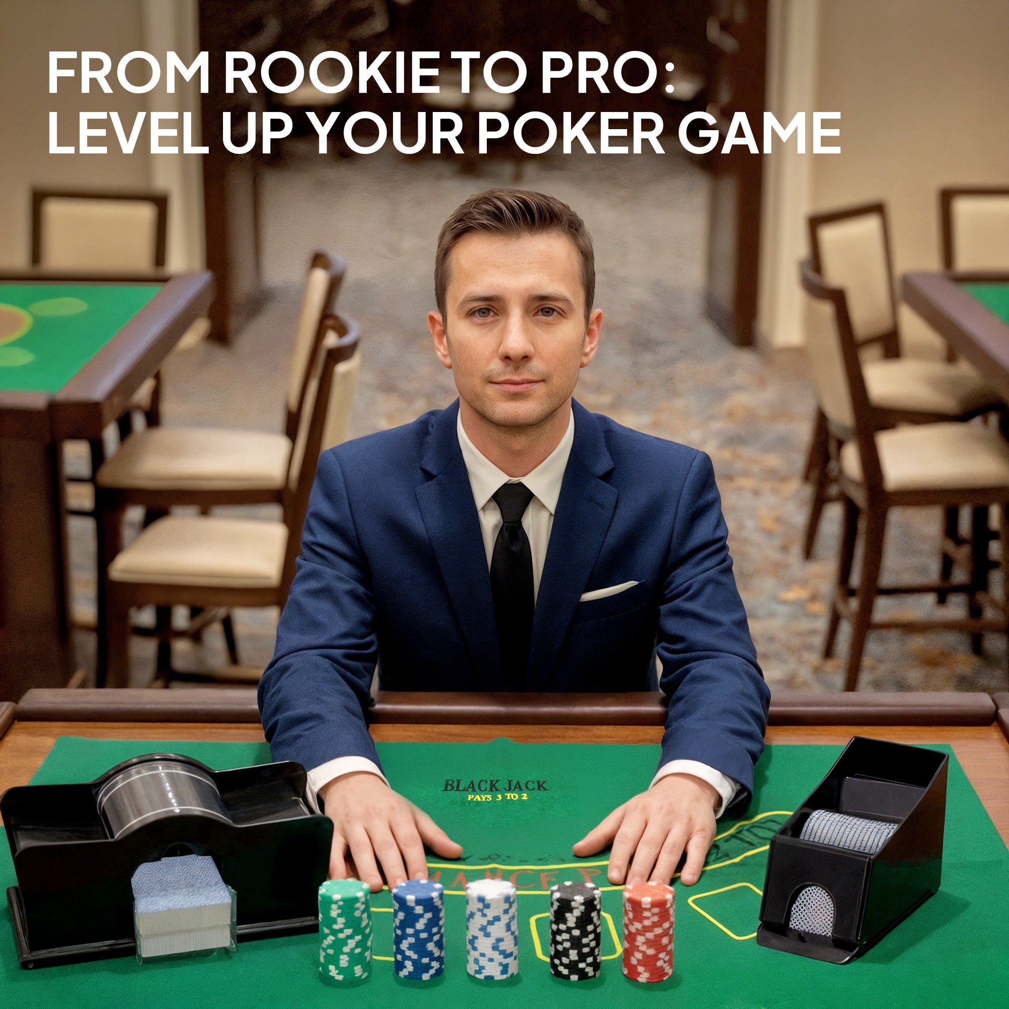 300-Piece Poker Chips Set with Card Shuffler, Card Shoe, Case, Casino Texas Holdem Poker Set with Mat, Silver Tone