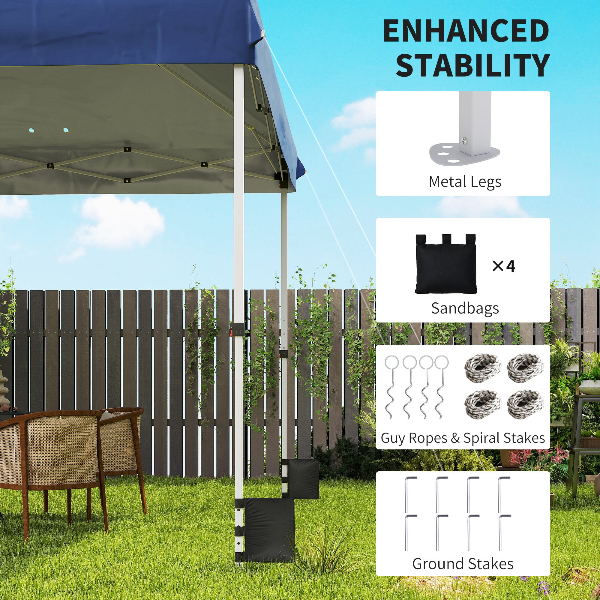 3 x 3 m Pop Up Gazebo with Wheels, UPF50+ One-Touch Outdoor Garden Party Tent Marquee Wedding Awning Canopy, Dark Blue