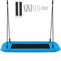 Nest Swing with Adjustable Ropes and Tree Straps, Basket Swing for Kids, 300KG Capacity for Indoor Outdoor, Blue