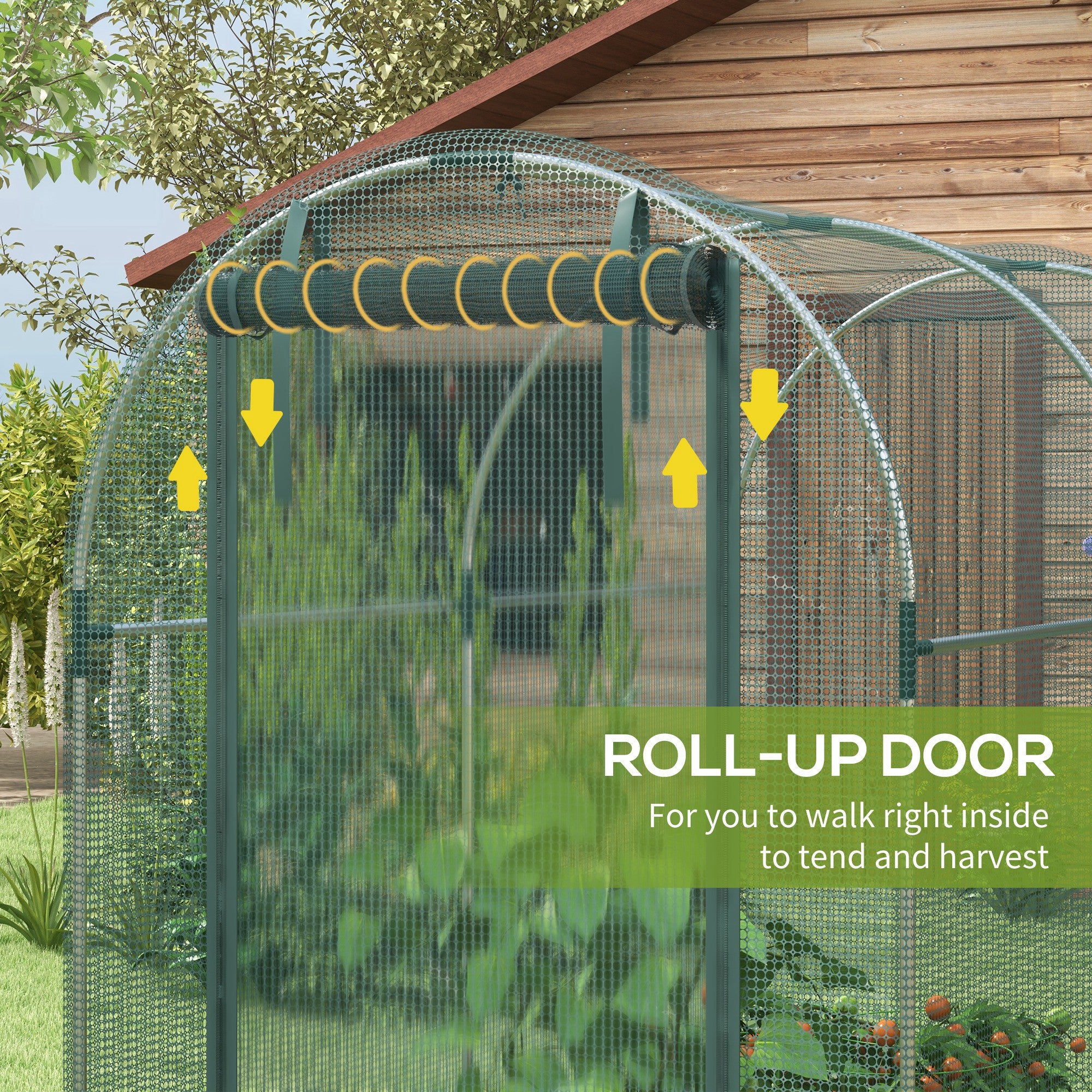 Mini Polytunnel Greenhouse 240 x 120cm - Green