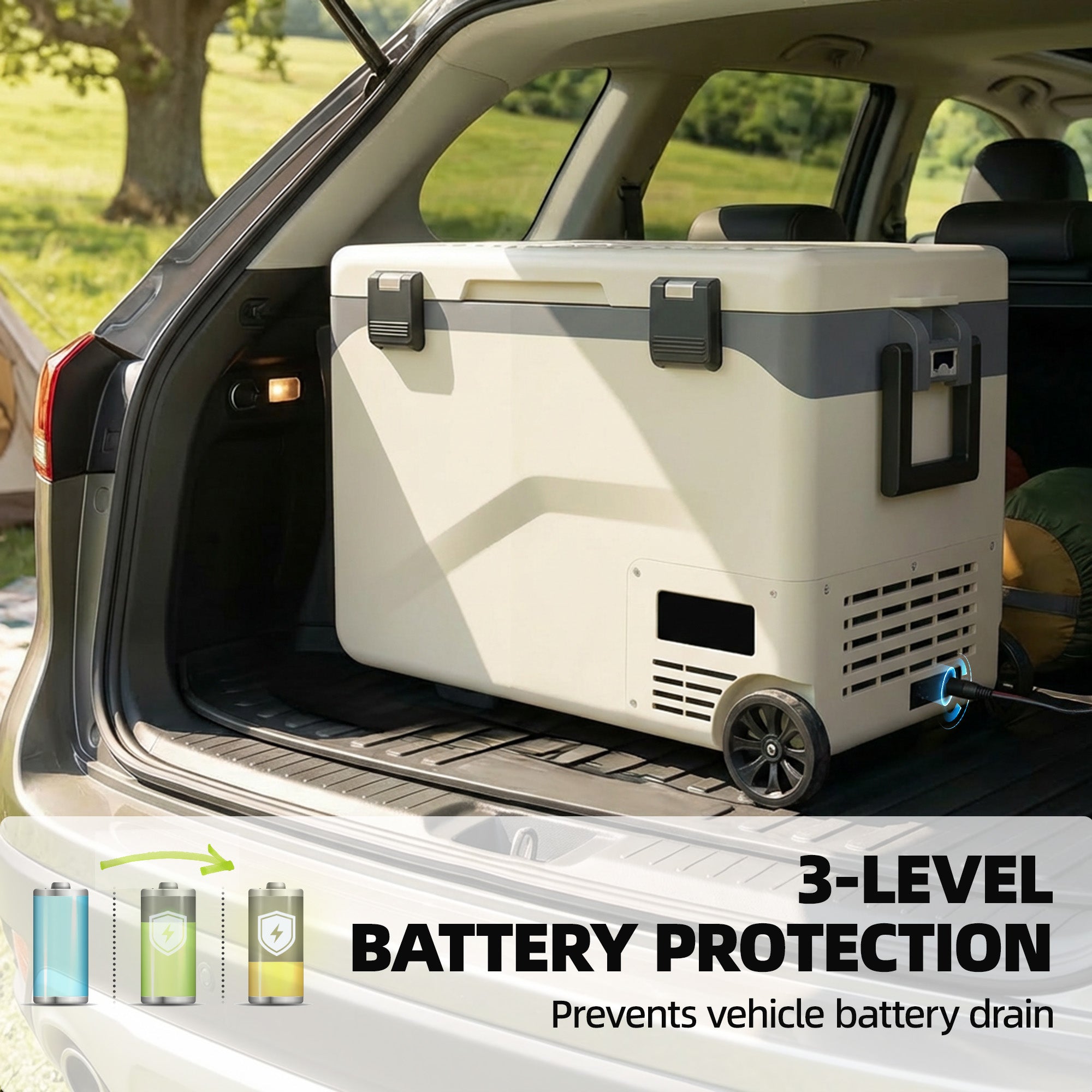 42.5L Compressor Car Fridge Freezer, Camping Refrigerator with App Control, 20℃-20℃