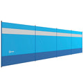 Camping Windbreaker 725 x 140cm with Clear Windows, Steel Poles & Carry Bag for Beach Caravan Campervan - Blue