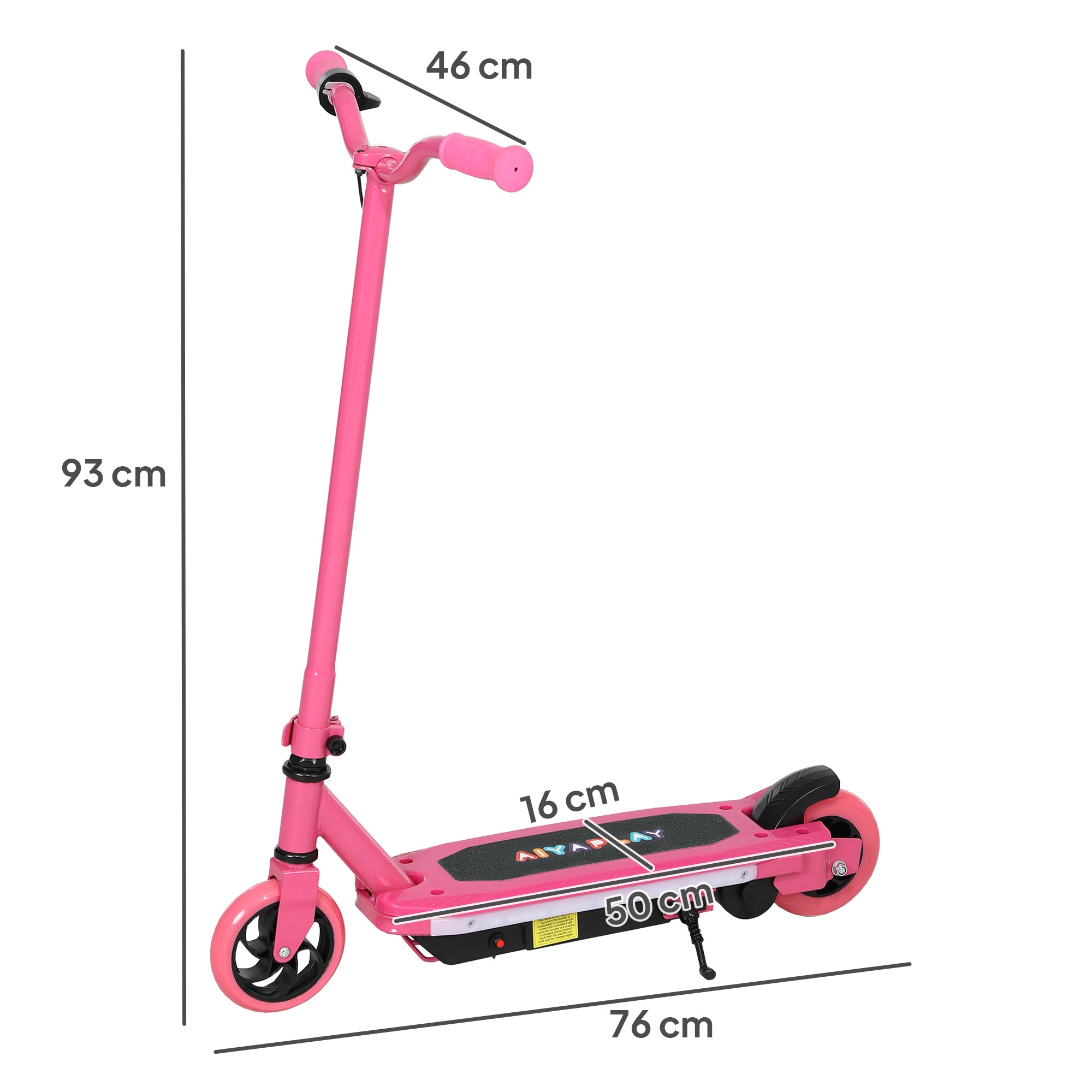 Electric Scooter for Kids Ages 6-14 with Colourful Lights, Electric Brake, 10 KM/H Speed, 8 KM Range - Pink
