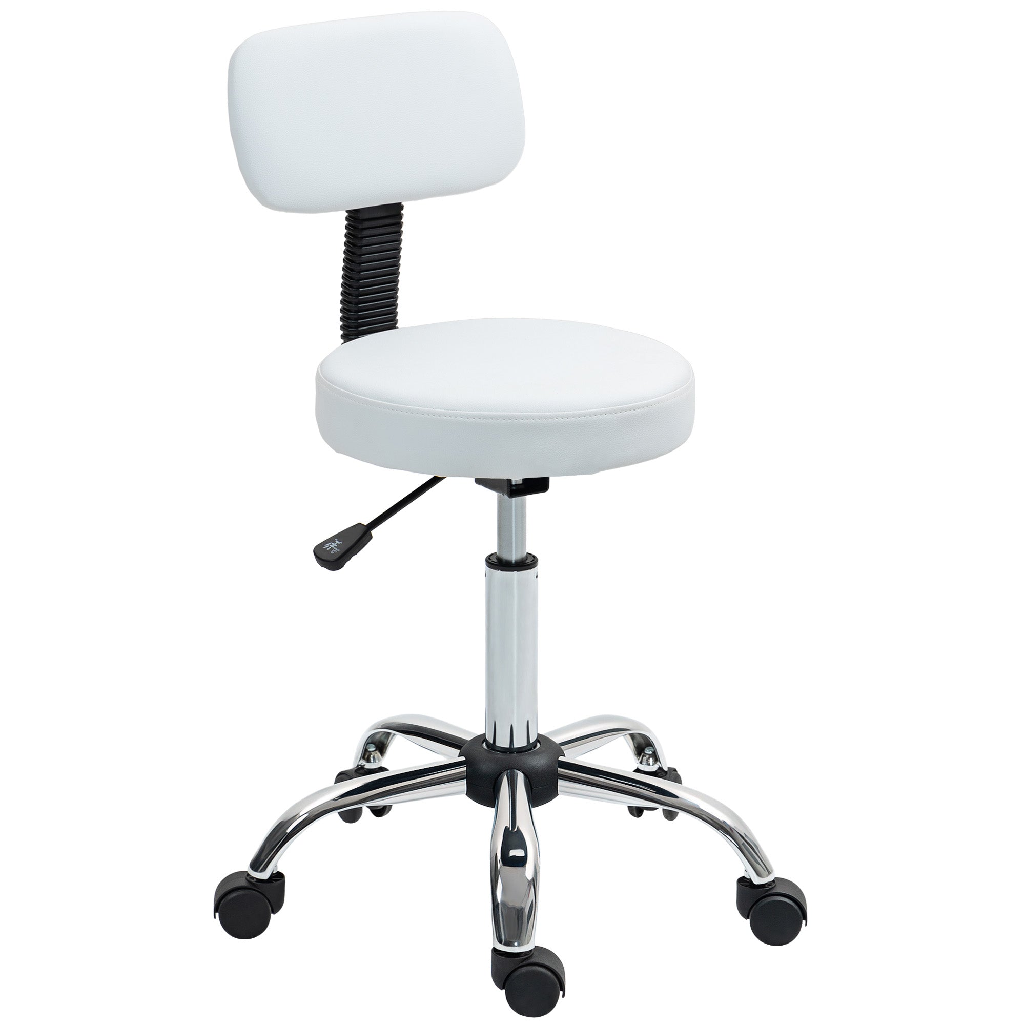 360° Swivel Seat Salon Stool - White