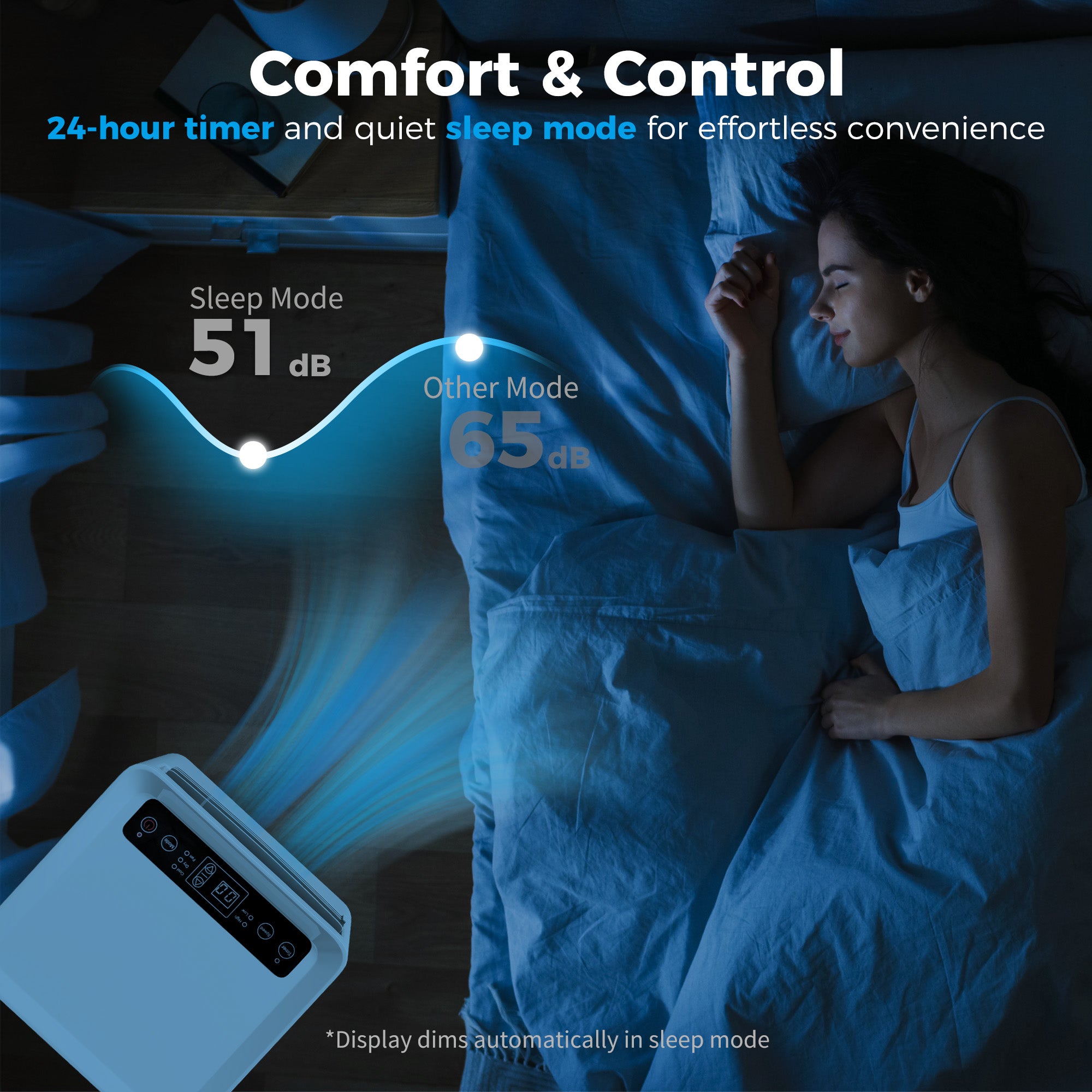 Portable Air Conditioner 9000 BTU, Air Conditioning Unit with Digital Display for Room up to 28㎡