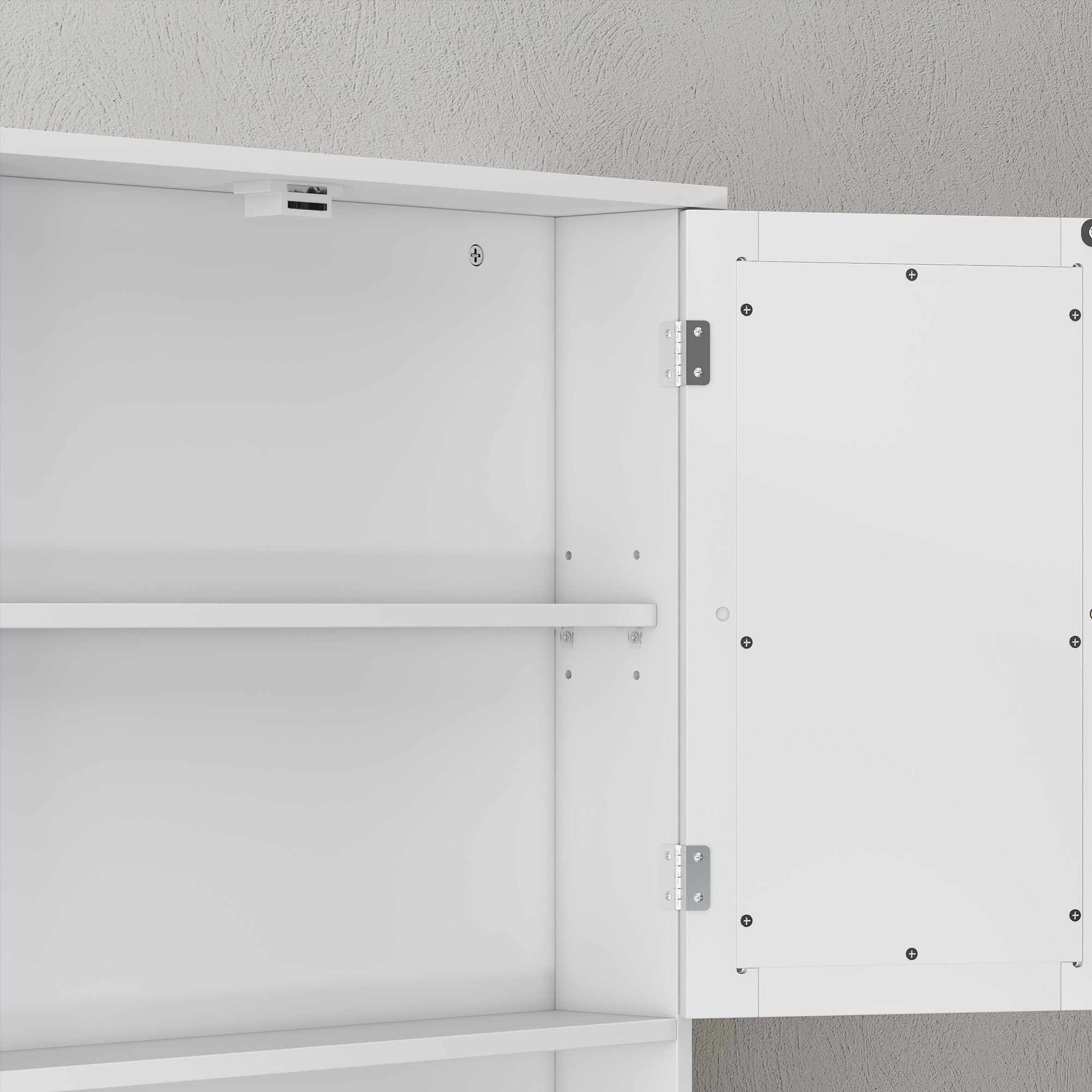 kleankin Bathroom Wall Storage Cabinet - White