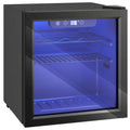 12 Bottle Wine Cooler, 36 Litre Capacity, 4-16°C Under Counter Drinks Beer Wine Fridge with Glass Door, LED Light, Black