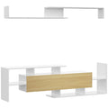 TV Cabinet with Wall Shelf for Wall-Mounted 65