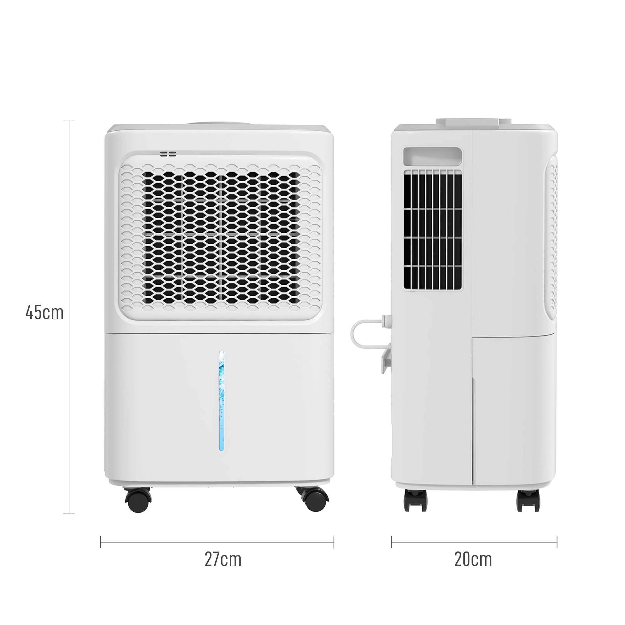 12L/Day Dehumidifier with Continuous Drainage, 1.6L Water Tank, 24H Timer, Digital Humidity Display, Humidity Light, Dehumidifier for Home Damp, Bedroom, Condensation, Mould, Laundry Drying