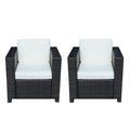 2 Rattan Garden single Seater Chair All Weather Wicker Weave Single Sofa chair armchair Patio Black