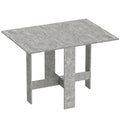Folding Dining Table, Space-Saving Drop Leaf Kitchen Table for 4-6 People Grey