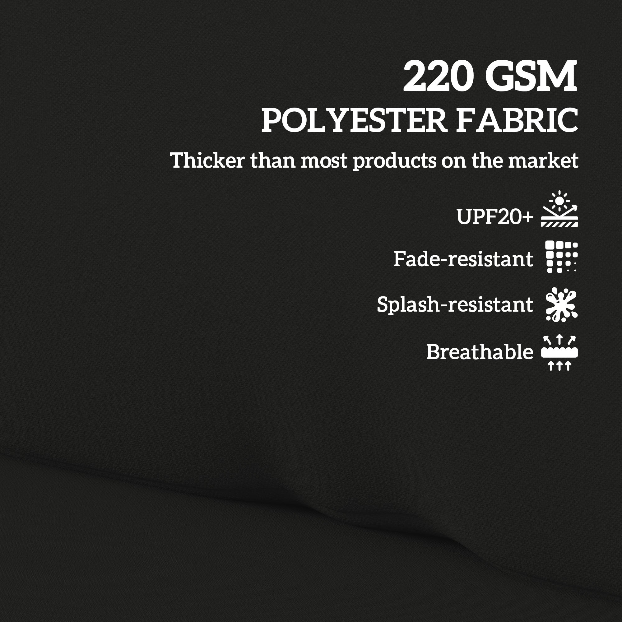 2 Seater Pallet Furniture Cushions Set - Black Outdoor Cushions with UPF20+ Fabric