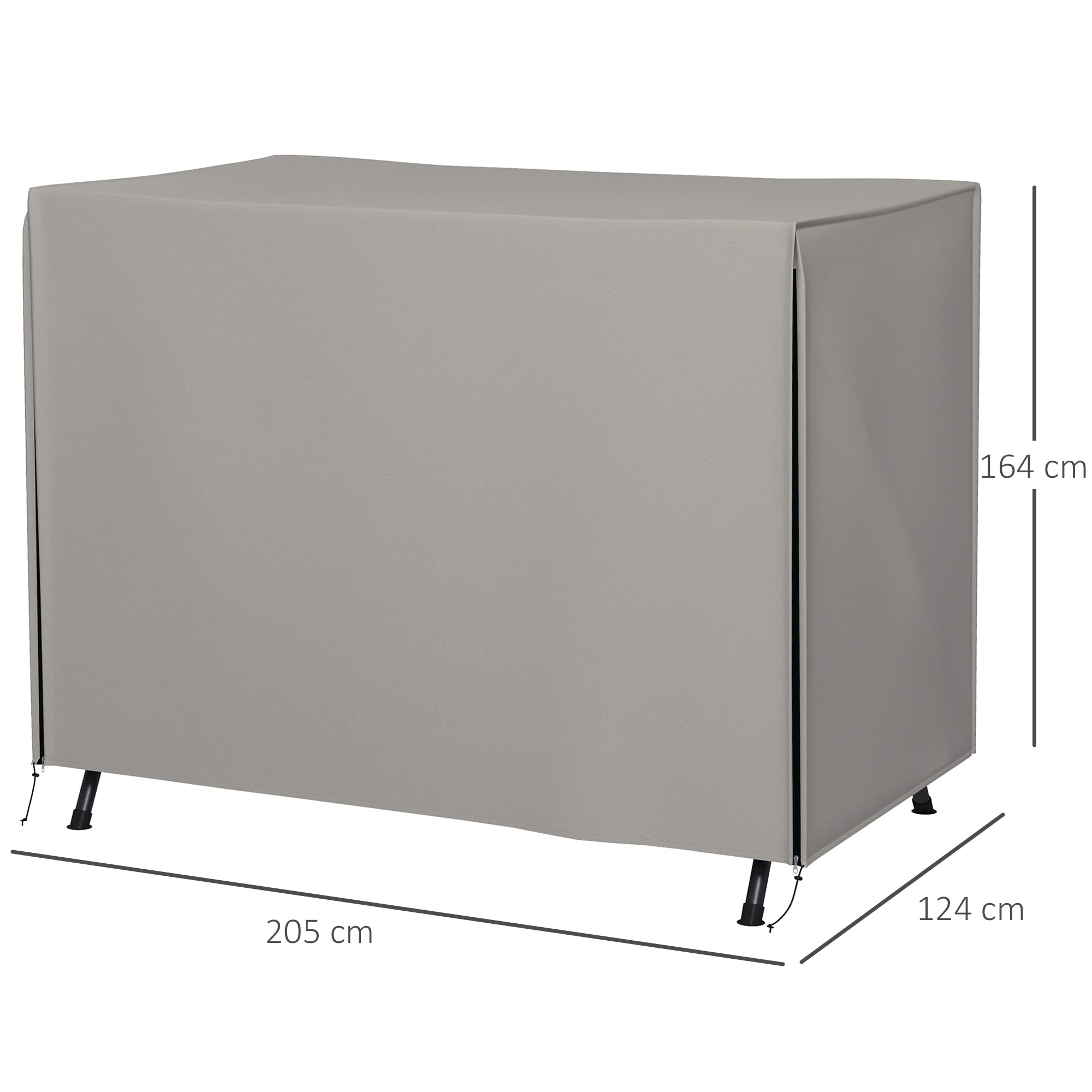 Three-Seater Swing Chair Protective Cover Oxford Cloth Grey