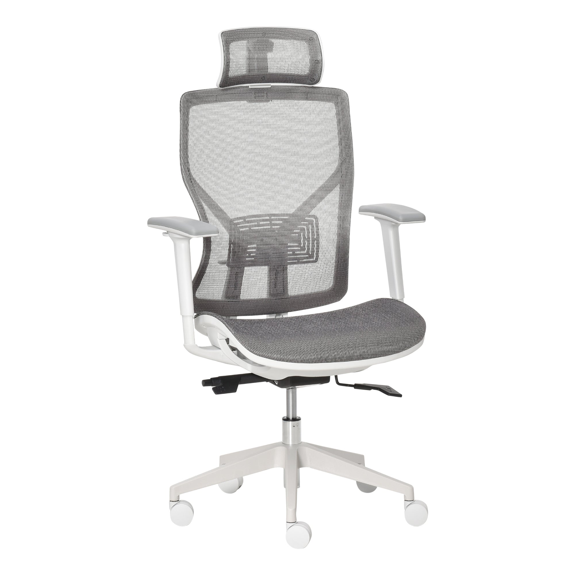 Ergonomic Office Chair with 360° , Wheel, Mesh Back, Adjustable Height & 3D Armrest for Home Office, Grey