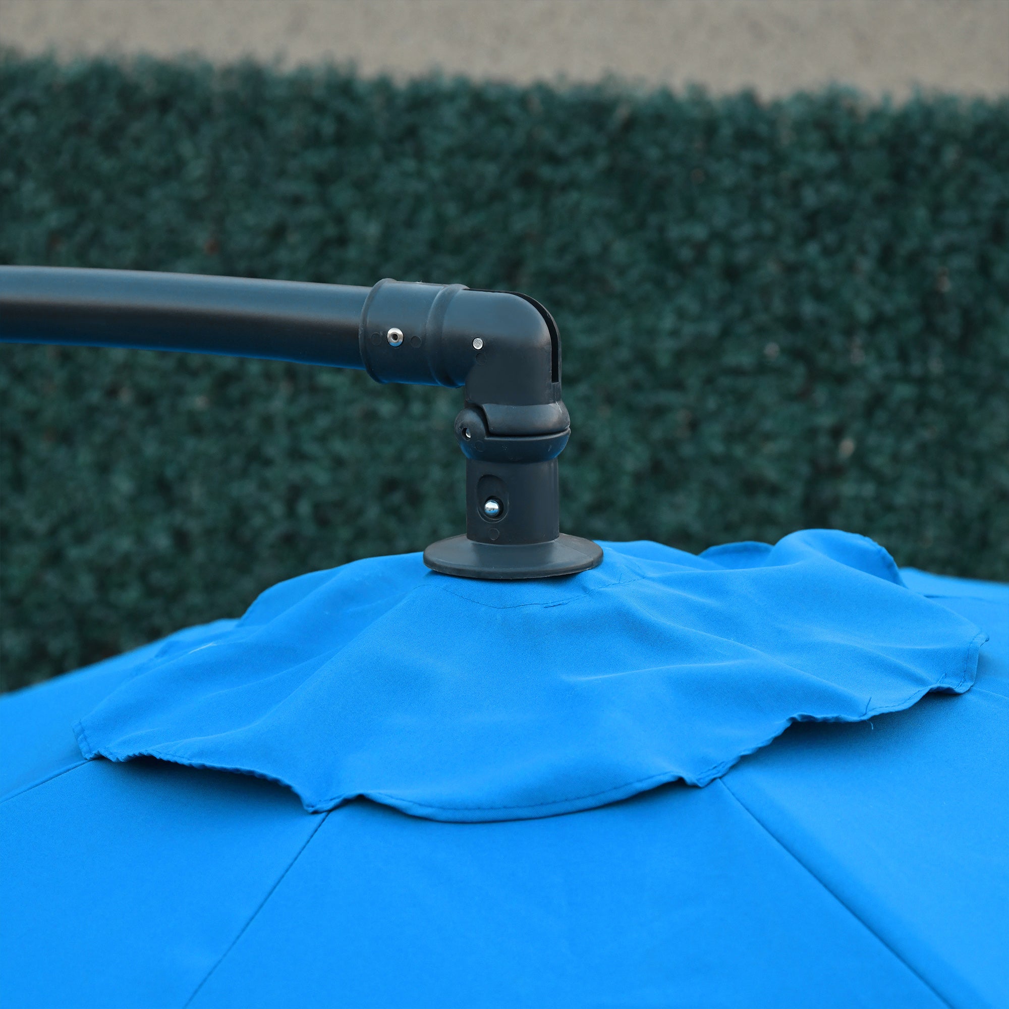 3m Offset Cantilever Parasol with Cross Base - Blue