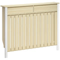 93 x 119cm Rustic-Look Radiator Cover - Oak