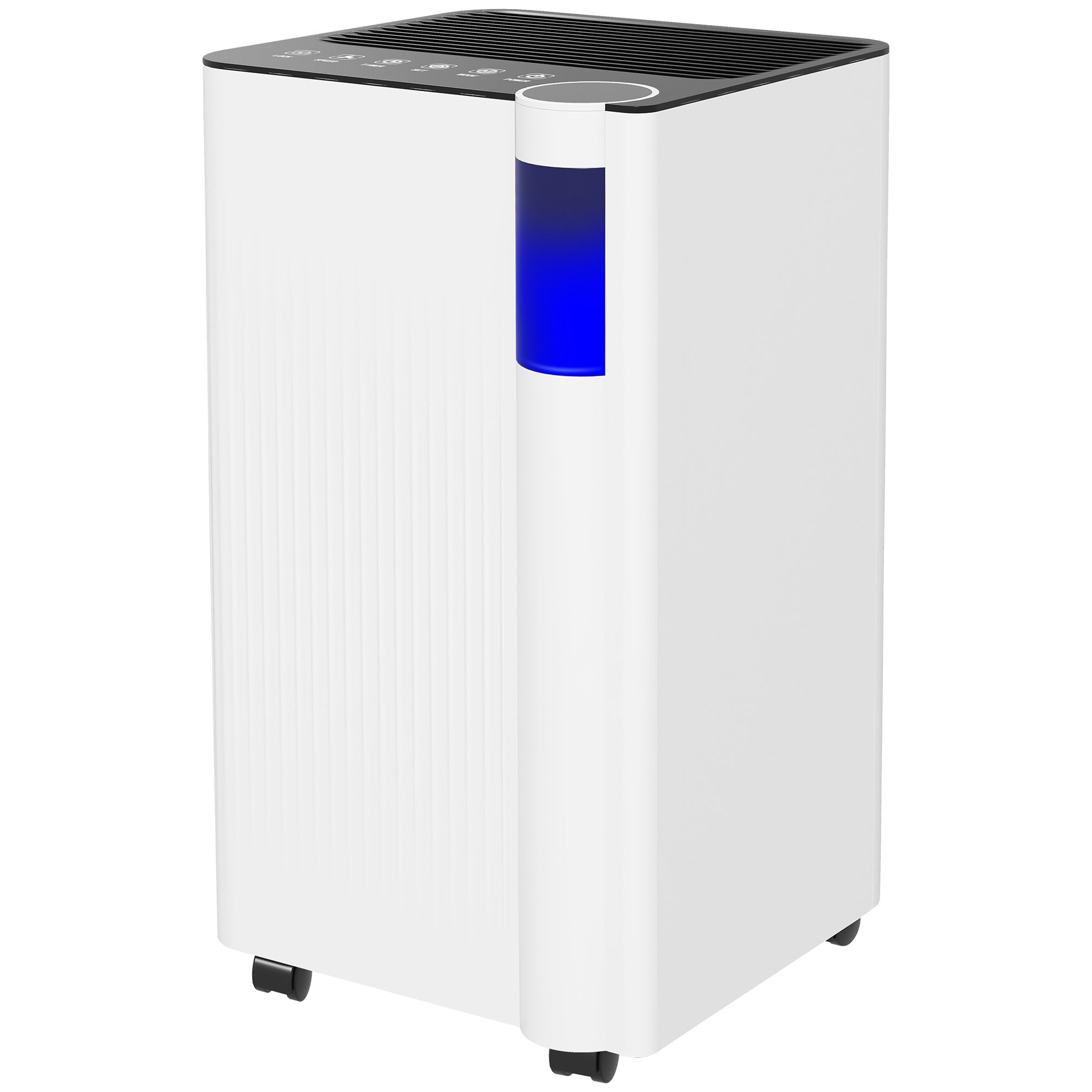 12L/Day Dehumidifier with 2L Tank, Continuous Drainage, Digital Display, Timer & Child Lock for Bedroom - White