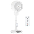 9'' Air Circulator Fan with 3 Speeds, 3 Modes, 70° Oscillation & Remote Control - White
