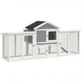 Large Chicken Coop, Wooden Outdoor Chicken Cage Poultry Hen House with Nesting Box