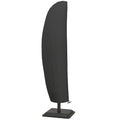 600D Oxford Cantilever Parasol Cover for 2-4m Umbrellas with Zipper - Black