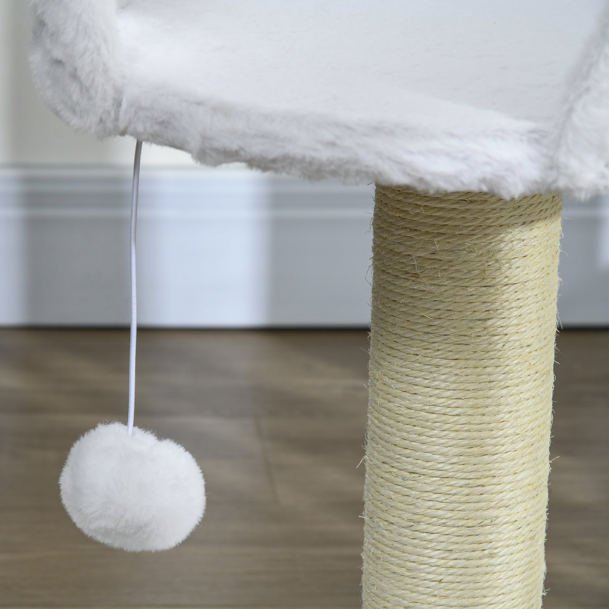 Cat Tree Tower with Scratching Posts, White