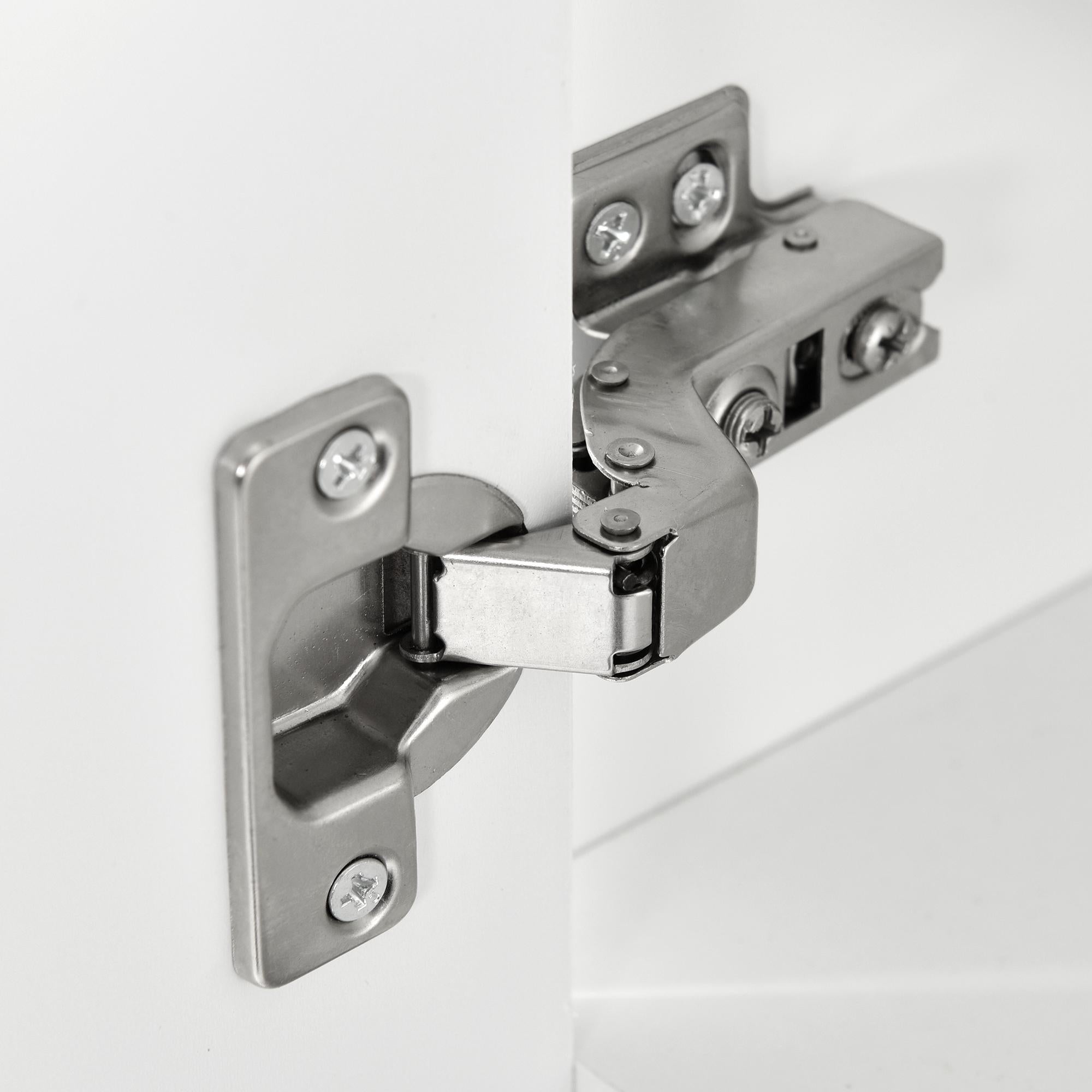 Lacquered Sideboard with 2 Doors and 6 Compartments, Gold-Plated Feet and Handles, 3 Shelves, 75L x 40W x 90H cm, White