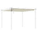 Retractable Pergola Shade Cover Replacement Canopy 3x3 Metres - Cream White